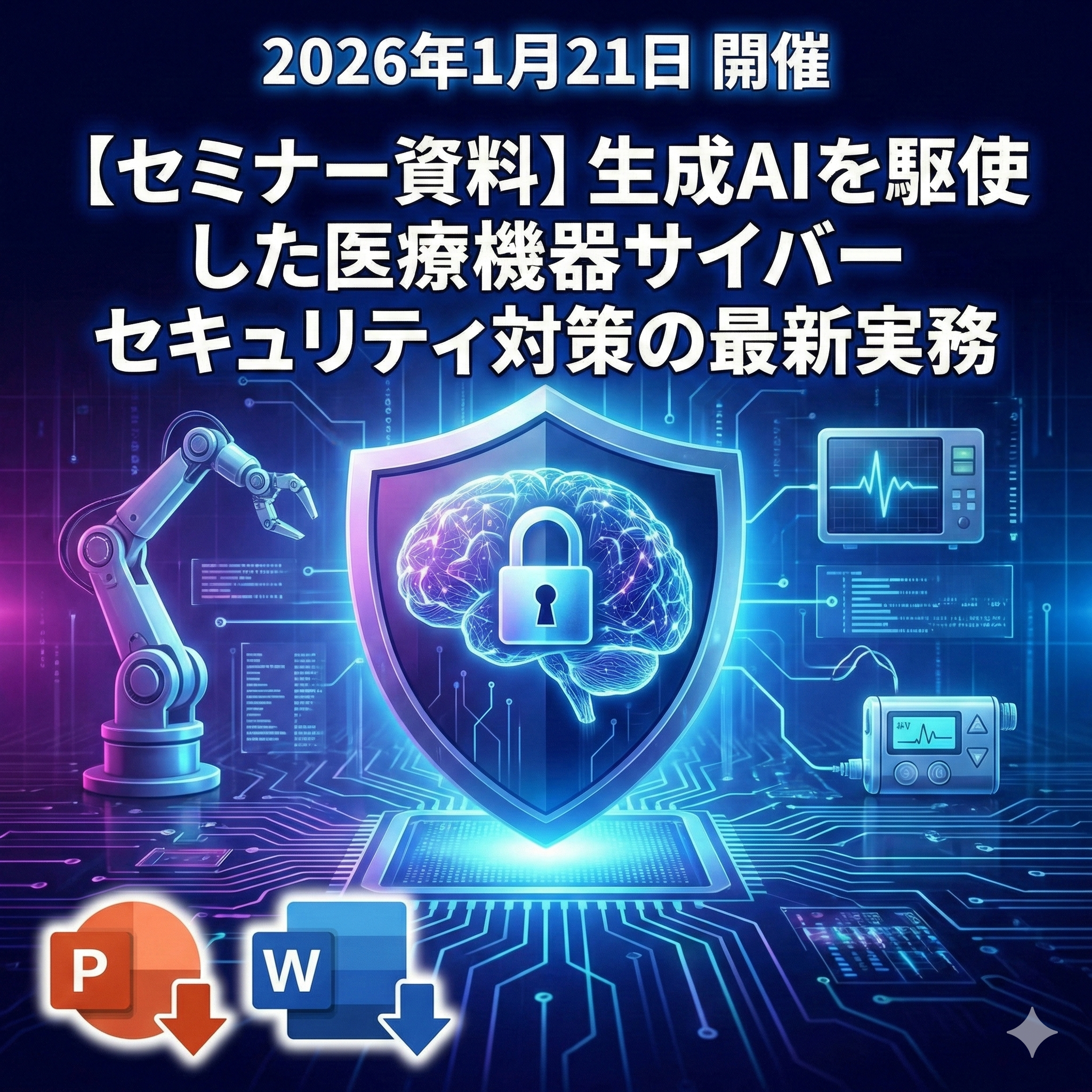 （1/21）【情報機構】生成AIを駆使した医療機器サイバーセキュリティ対策の最新実務