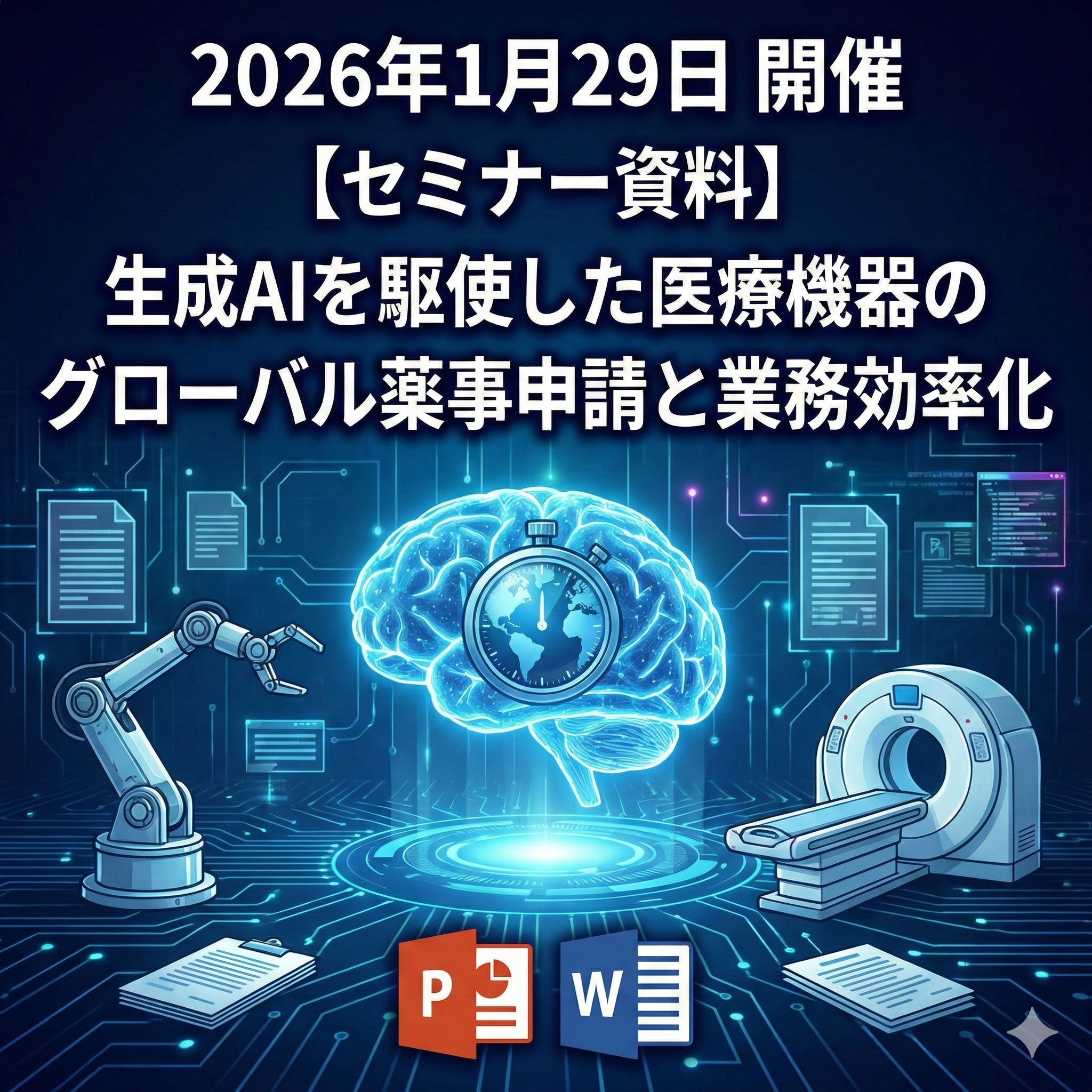 （1/29）【情報機構】生成AIを駆使した医療機器のグローバル薬事申請と業務効率化