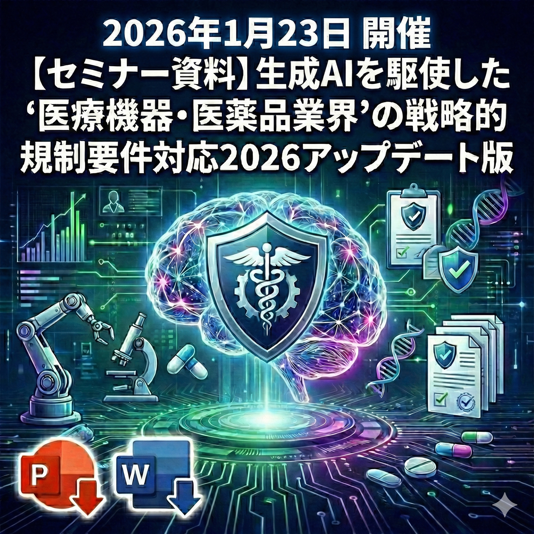 （1/23）生成AIを駆使した‘医療機器・医薬品業界’の戦略的規制要件対応【2026】